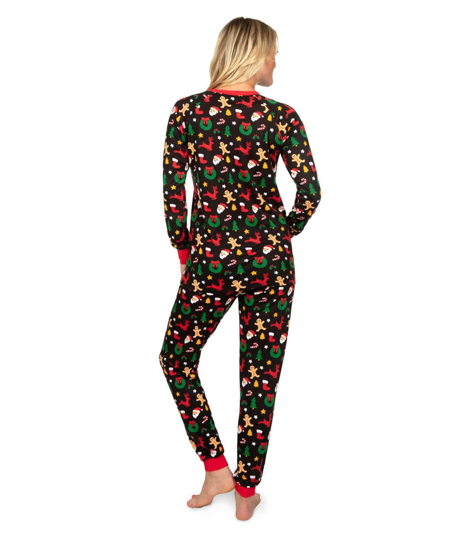 Cookie Cutter Holiday Pajamas for Women with Drawstring Pants and Side Pockets