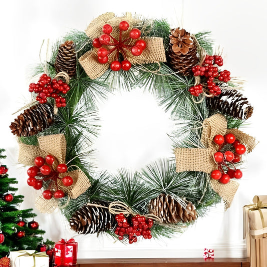 Festive Christmas Wreath - 12" x 12"